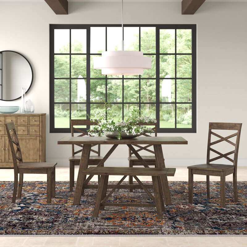 Joss And Main Bailee 6 Piece Solid Wood Dining Set And Reviews Wayfair